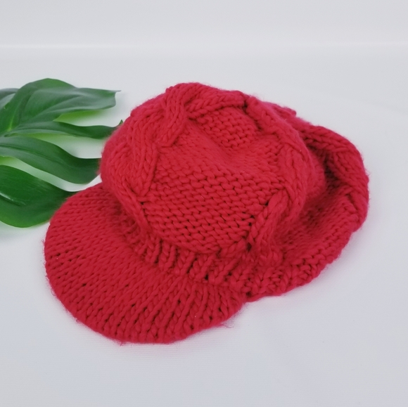 Lane Bryant Cable Knit Visor Beret Cap Hat - Picture 5 of 5